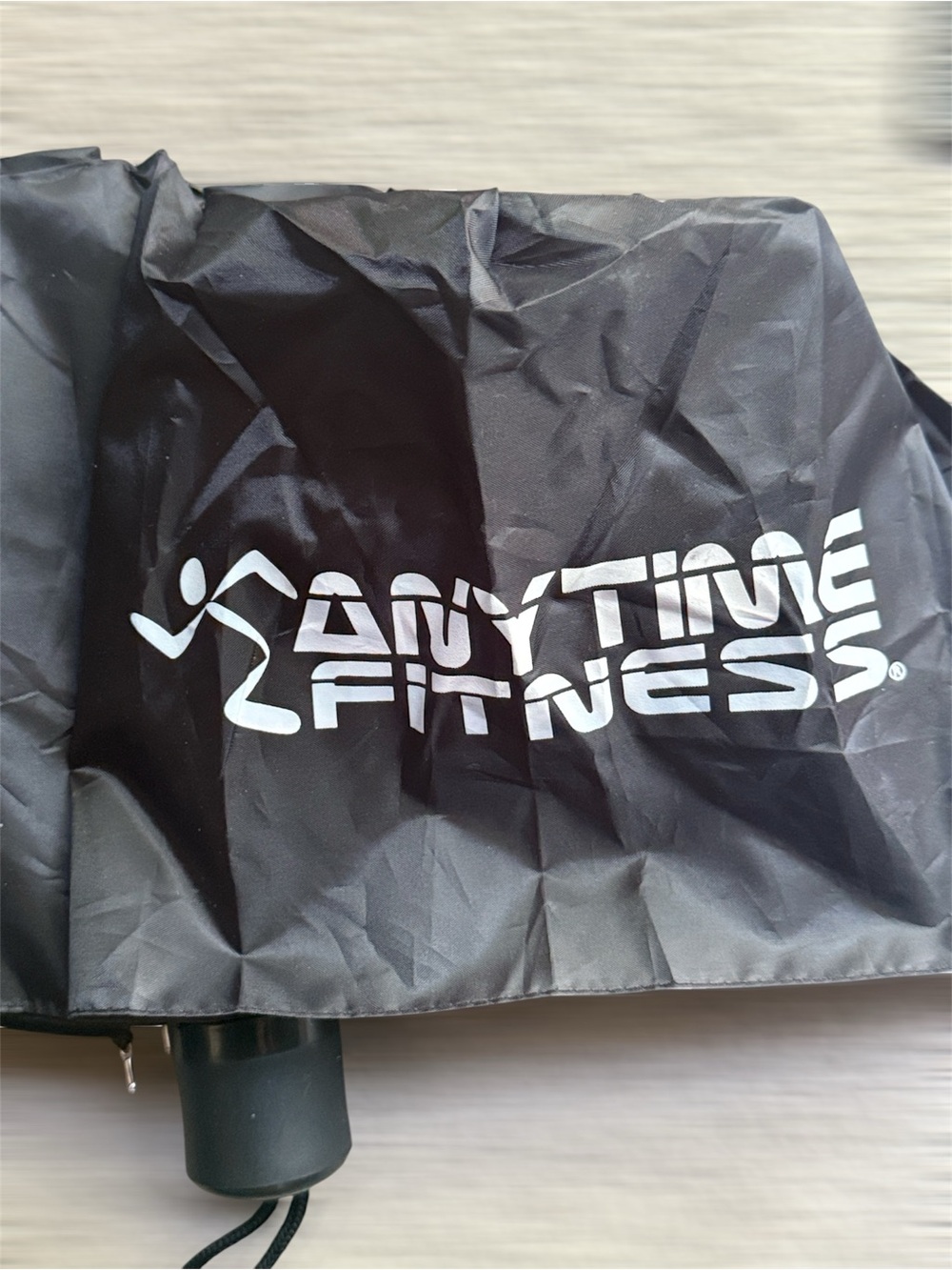 Anytime Fitness Black Compact Umbrella